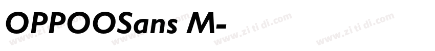 OPPOOSans M字体转换